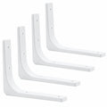 Schwere L-förmige Regalträger 4er Set, 90 Grad Metallwinkel in Weiß, 200x150mm für Küche und Schlafzimmer