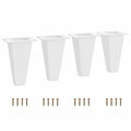 Skandinavische Möbelfüße 4er-Set, 120 mm Höhe, Weiß, ABS-Kunststoff, Inklusive Schrauben