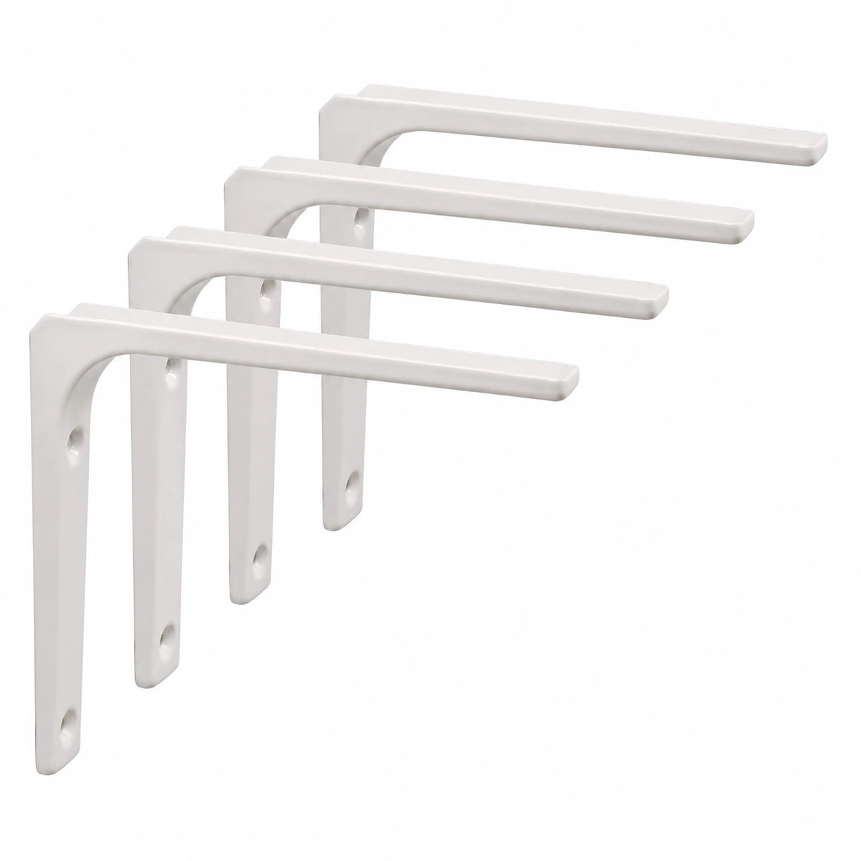 Stabile Regalwinkel Weiß 4er-Set, L-förmig 90 Grad Metallhalterung 150x125mm für Wand- und Eckregale