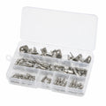 Swpeet 110-teiliger Regalbolzen-Set, 3 Designs, vernickelt, ideal für Regale und Schränke