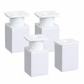 4er Set Höhenverstellbare Möbelfüße aus Aluminium, 6 cm, Weiß, für Tische, Schränke und Sofas