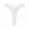 4er Set Metallmöbelfüße 13cm, Weiß, Diamant-Dreieck Design, Stabil und Einfach zu Montieren