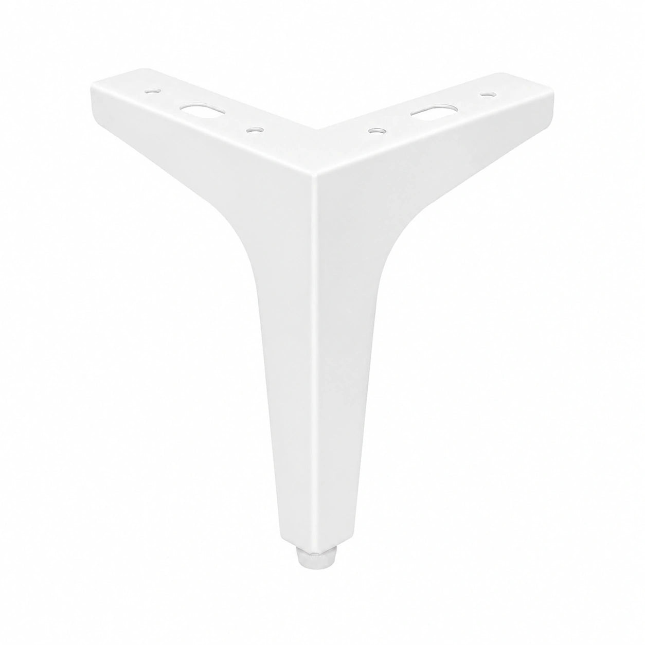 4er Set Metallmöbelfüße 13cm, Weiß, Diamant-Dreieck Design, Stabil und Einfach zu Montieren