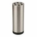 4er Set Edelstahl-Möbelfüße Silber - Höhenverstellbar 120 mm - Gebürstete Oberfläche - Perfekt für Tische, Schränke, Regale - Stilvolle Möbelerhöhung - Mit Kunststoff-Bodengleitern