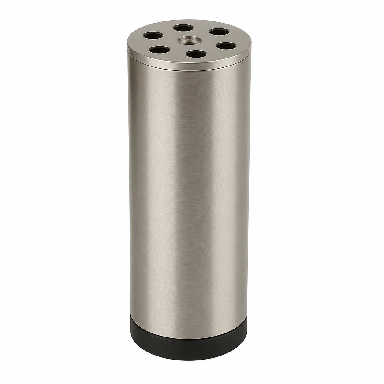 4er Set Edelstahl-Möbelfüße Silber - Höhenverstellbar 120 mm - Gebürstete Oberfläche - Perfekt für Tische, Schränke, Regale - Stilvolle Möbelerhöhung - Mit Kunststoff-Bodengleitern