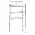 CARO-Möbel WC-Regal MARSA mit 3 Ablagen – Chrom Standregal für Bad und Waschmaschine