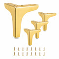 Goldene Möbelfüße 10cm Metall, belastbar bis 400KG, Set mit 4 Beinen für Tische, Schränke, Sofas und Betten