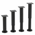 VETIN Höhenverstellbare Möbelfüße Schwarz 18-30cm, 4er Set für Schränke, Sofas, Betten und mehr