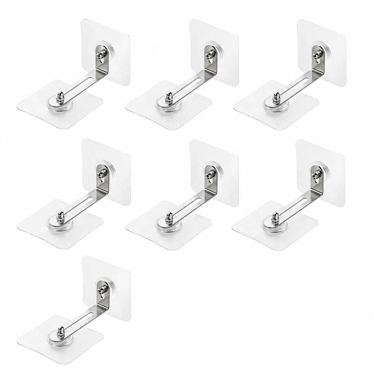 6er Set selbstklebende Möbel-Wandanker ohne Bohren, Kippsicherung für Schrank, Regal & Kommode, Kindersicherung & Kippschutz, Unsichtbare Möbelhalter für Babys & Haustiere, Starke Klebekraft