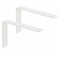 SAYAYO Weiße Regalwinkel aus Edelstahl für Holzregale, 90 Grad, 2er Set