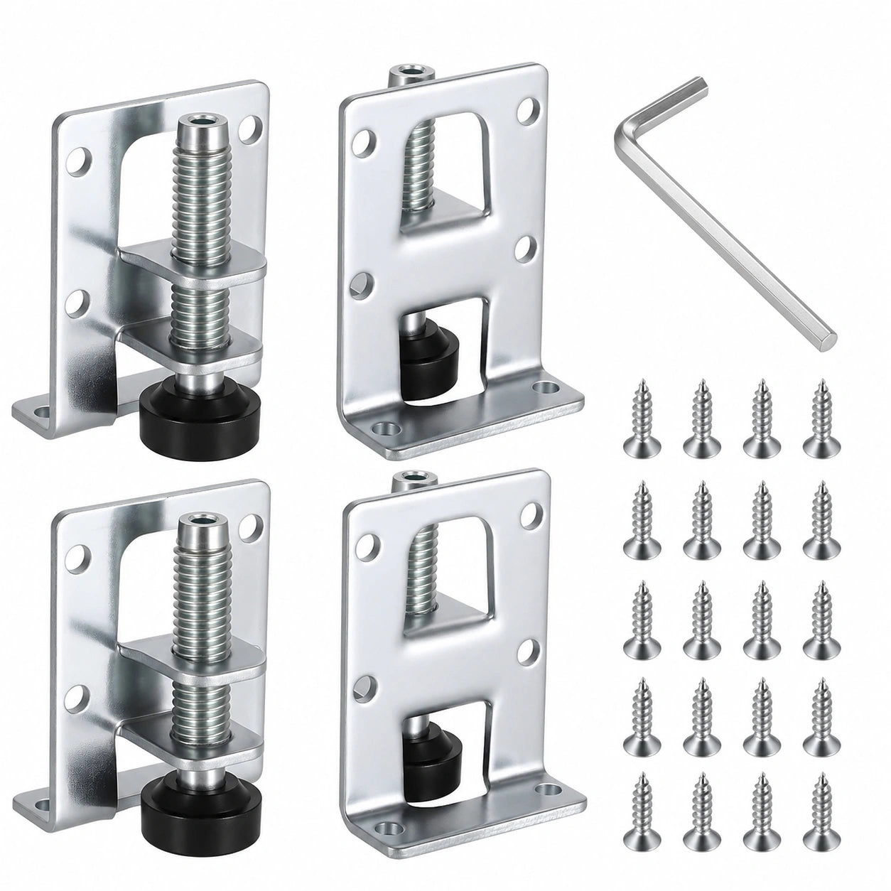 4er-Set Höhenverstellbare Möbel-Stellfüße M10, Belastbare Nivellierfüße für Tisch, Regal und Werkbank (55 mm)