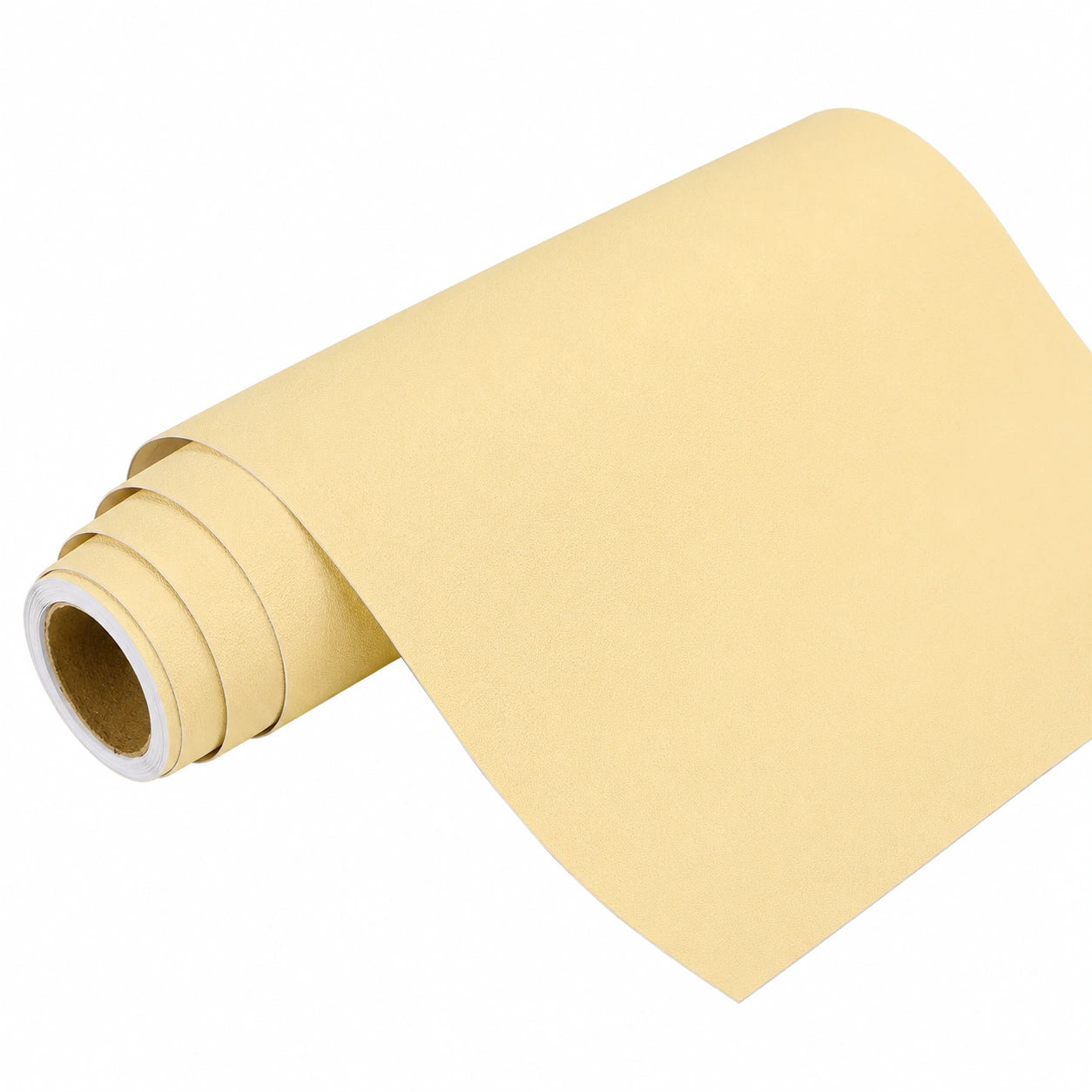 Arthome Selbstklebende Tapete 60cm x 5m Beige-Gelb, Matte Vinylfolie für Möbel und Dekoration