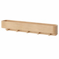 Kazai. Wandgarderobe Toke | Modernes Design mit unsichtbaren Haken | Garderobenleiste aus Echtholzfurnier | Eiche, Weiß