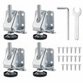 Verstellbare Möbelfüße 4er Set, 115mm Höhenverstellbar, Schwerlast bis 600kg, M10 Nivellierfüße für Schränke, Tische und Regale, Silber